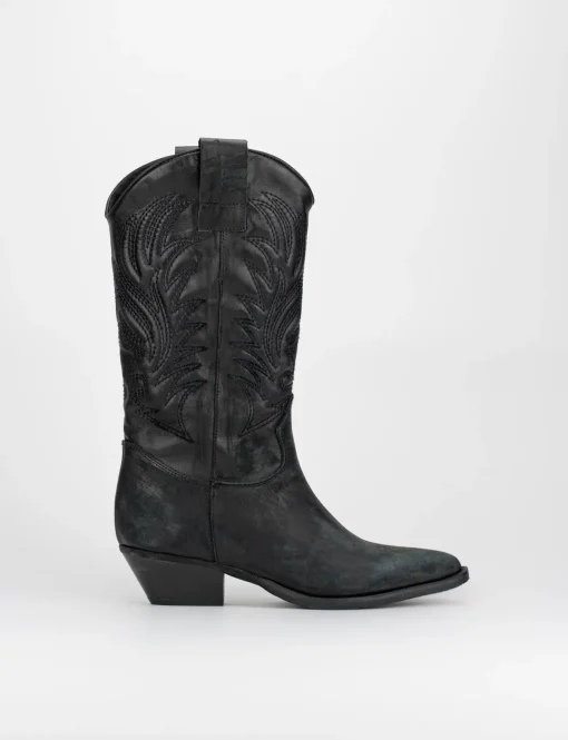 Stivale tacco 3 cm nero