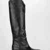 Stivale tacco 5 cm nero