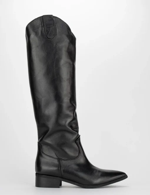 Stivale tacco 5 cm nero
