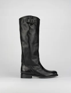 Stivale tacco 2 cm nero