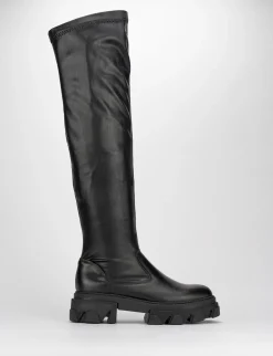 Stivale tacco 2 cm nero