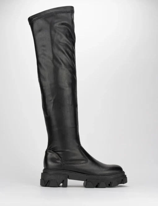 Stivale tacco 2 cm nero