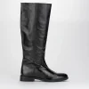 Stivale tacco 2 cm nero