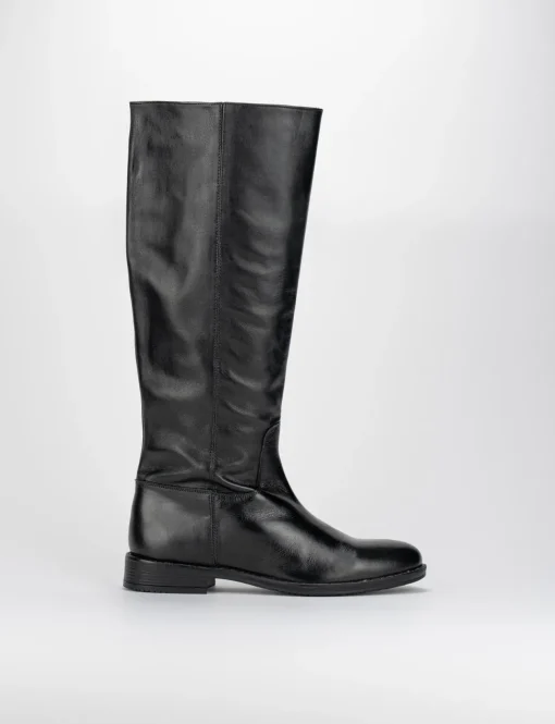 Stivale tacco 2 cm nero