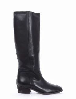 stivale tacco 2 cm nero