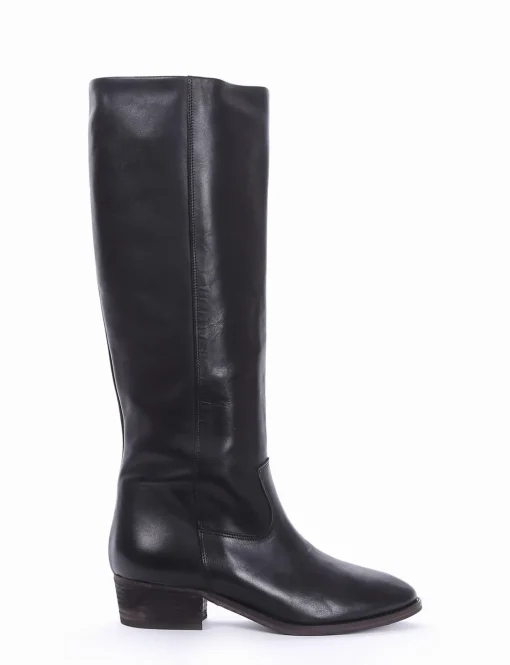 stivale tacco 2 cm nero