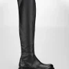 Stivale tacco 2 cm nero