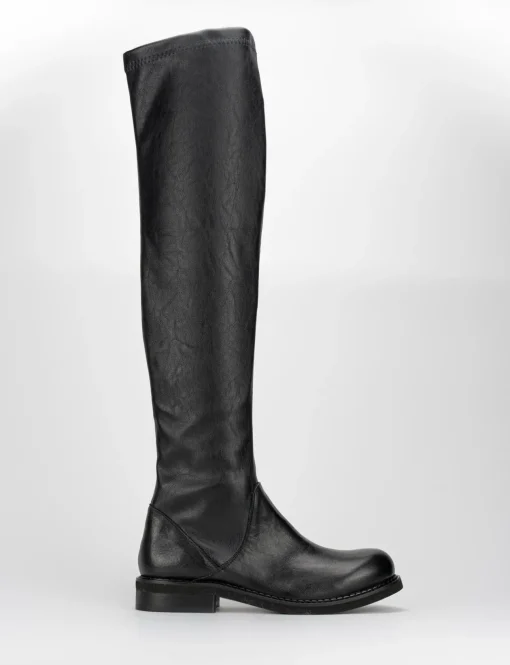 Stivale tacco 2 cm nero