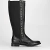 Stivale tacco 2 cm nero