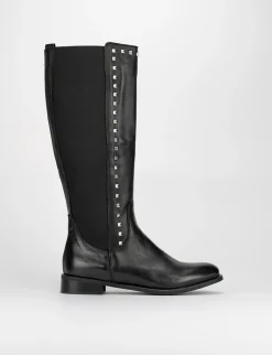 Stivale tacco 2 cm nero