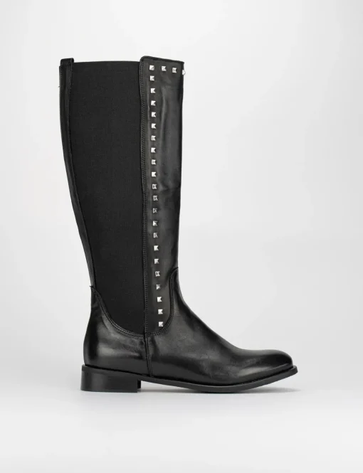 Stivale tacco 2 cm nero