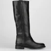 Stivale tacco 2 cm nero