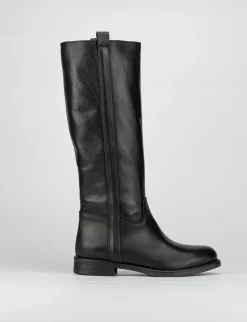 Stivale tacco 2 cm nero