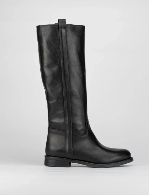 Stivale tacco 2 cm nero