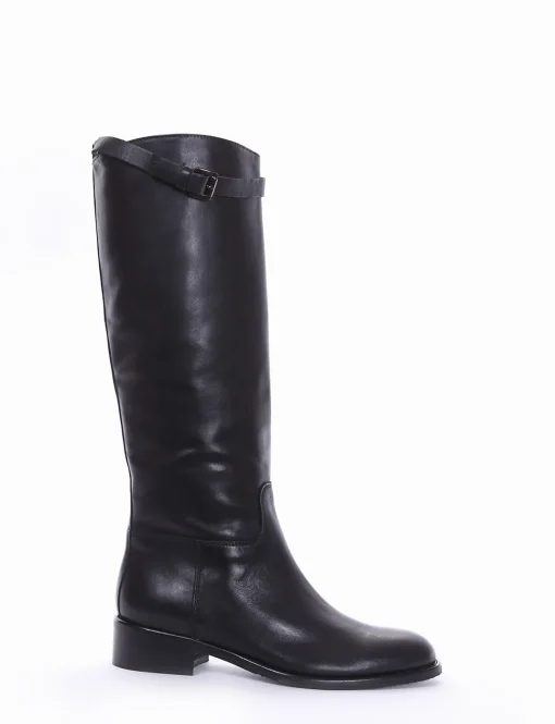 stivale tacco 2 cm nero