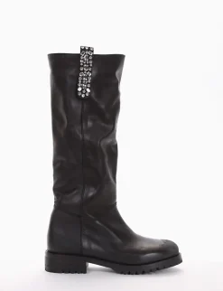 stivale tacco 2 cm nero