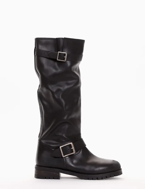 stivale tacco 2 cm nero