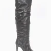 stivale tacco 10 cm nero