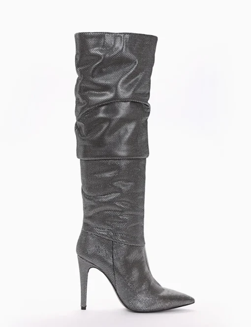 stivale tacco 10 cm nero