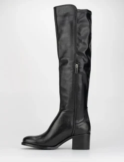 stivale tacco 5 cm nero
