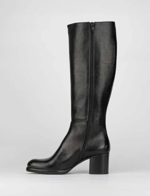 Stivale tacco 5 cm nero