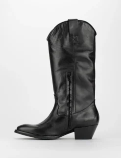 Stivale tacco 3 cm nero