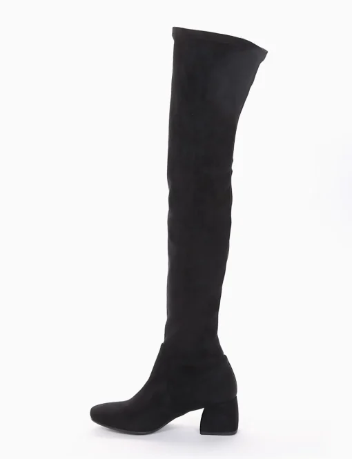 stivale tacco 5 cm nero
