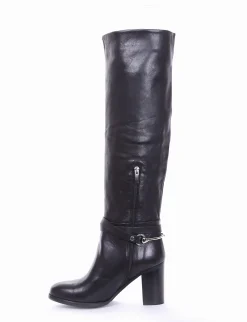 stivale tacco 7 cm nero