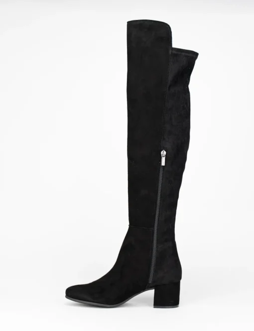 Stivale tacco 5 cm nero