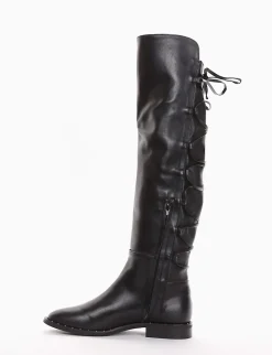 Stivale tacco 2 cm nero