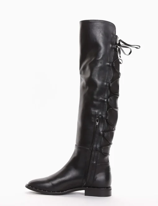 Stivale tacco 2 cm nero