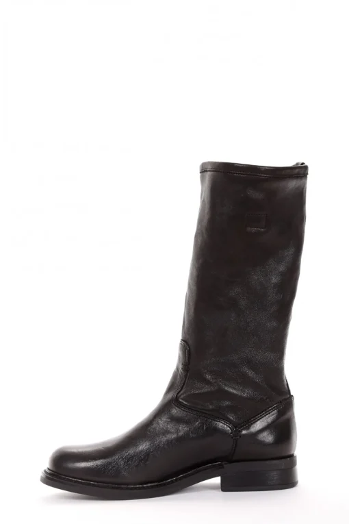 stivale tacco 2 cm nero