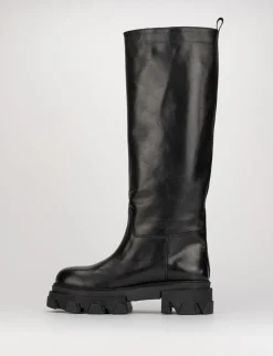 Stivale tacco 2 cm nero