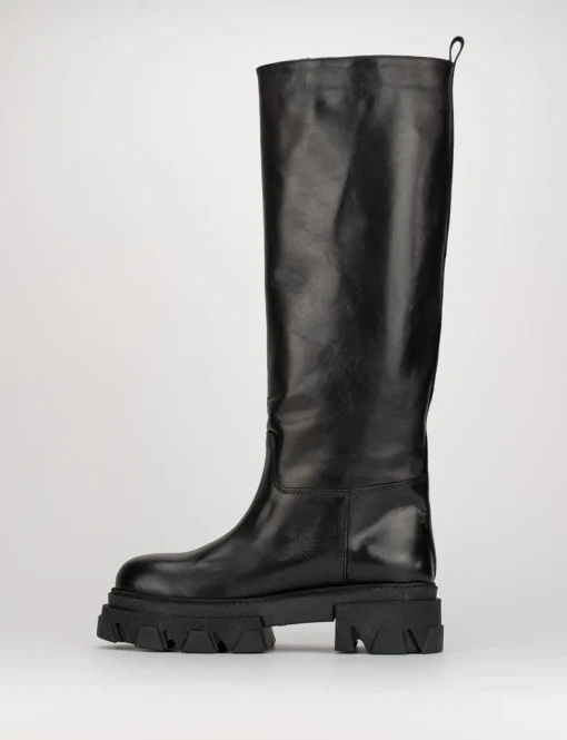 Stivale tacco 2 cm nero