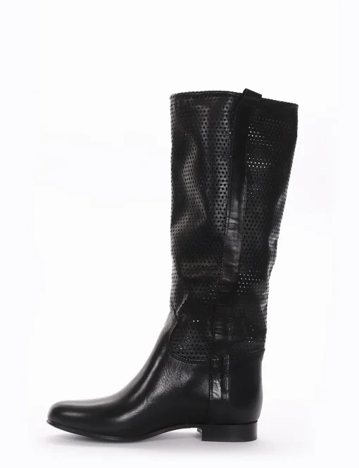 stivale tacco 2 cm nero
