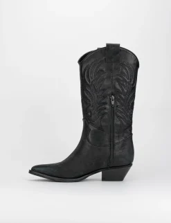 Stivale tacco 3 cm nero