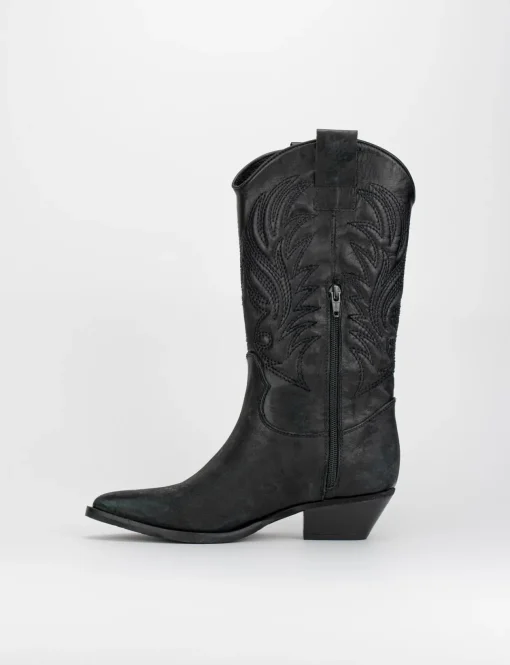 Stivale tacco 3 cm nero