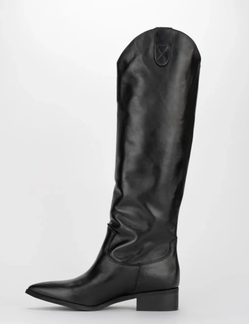 Stivale tacco 5 cm nero