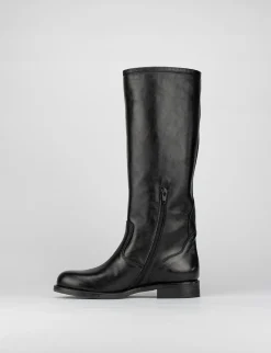 Stivale tacco 2 cm nero
