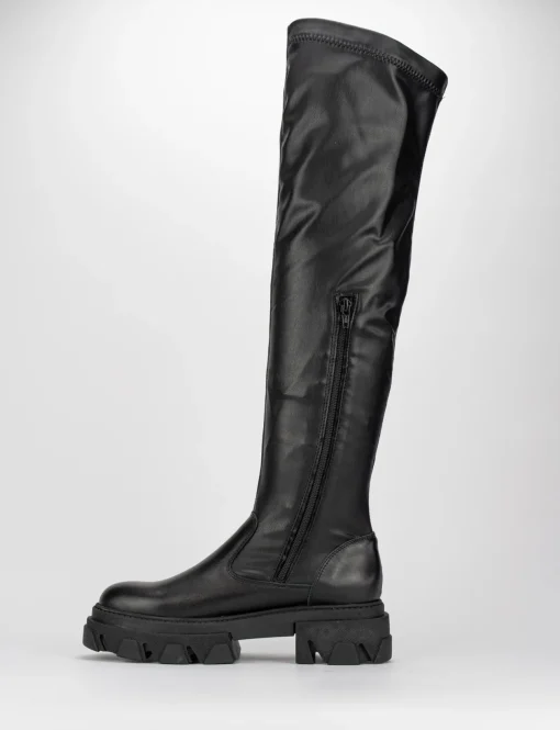 Stivale tacco 2 cm nero