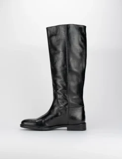 Stivale tacco 2 cm nero