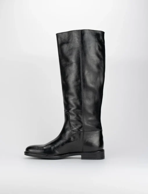 Stivale tacco 2 cm nero