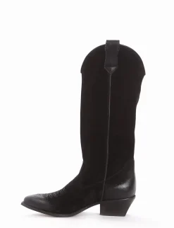 Stivale tacco 3 cm nero