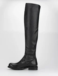 Stivale tacco 2 cm nero