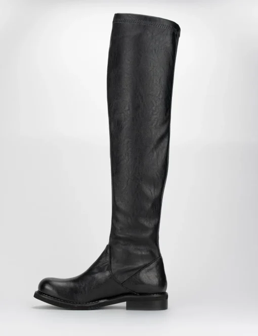 Stivale tacco 2 cm nero