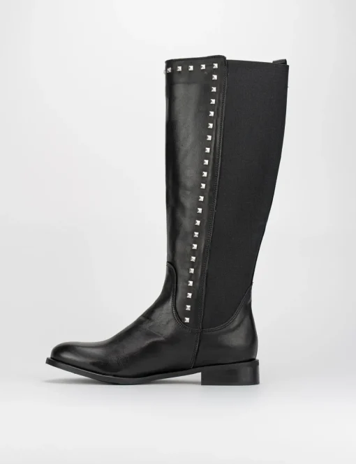 Stivale tacco 2 cm nero