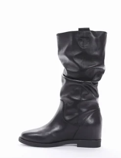 stivale tacco 2 cm nero