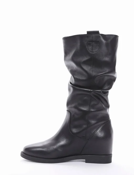 stivale tacco 2 cm nero