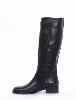 stivale tacco 2 cm nero