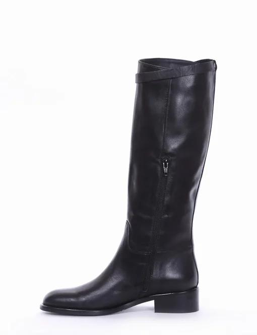 stivale tacco 2 cm nero